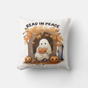 Lesen Sie in Peace Boo Ghost Kissen