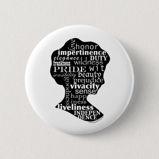 Lesen Sie Jane Austen-Miniatur Button (Vorderseite)