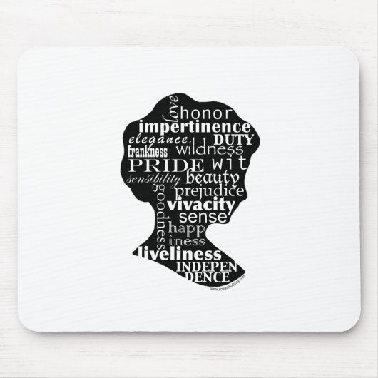 Lesen Sie Jane Austen-Miniatur Mousepad (Vorne)