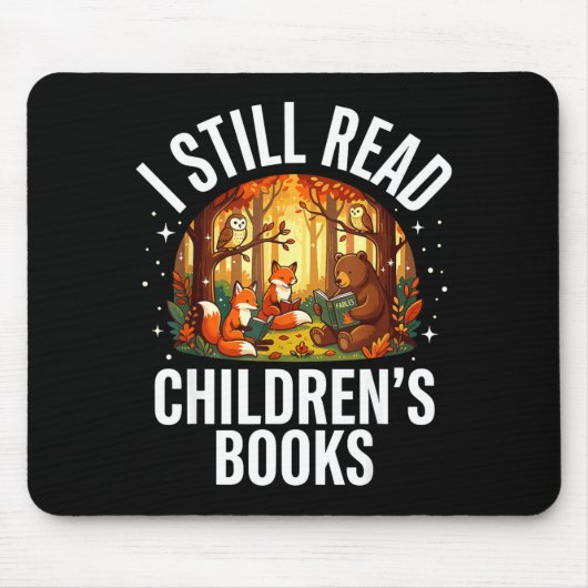 Lesen Sie Kinderbücher - Waldtier Eulenbuch Mousepad (Vorne)