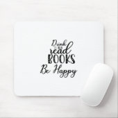 Lesen Sie Kunst Drink Tee Lesen Sie Bücher sind gl Mousepad (Mit Mouse)