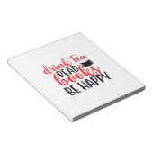 Lesen Sie Kunst Drink Tee Lesen Sie Bücher sind gl Notizblock (angewinkelt)