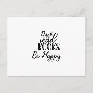 Lesen Sie Kunst Drink Tee Lesen Sie Bücher sind gl Postkarte