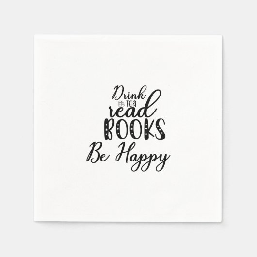 Lesen Sie Kunst Drink Tee Lesen Sie Bücher sind gl Serviette (Vorderseite)