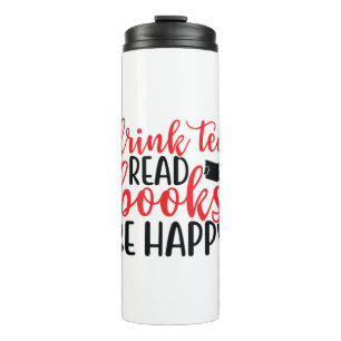 Lesen Sie Kunst Drink Tee Lesen Sie Bücher sind gl Thermosbecher