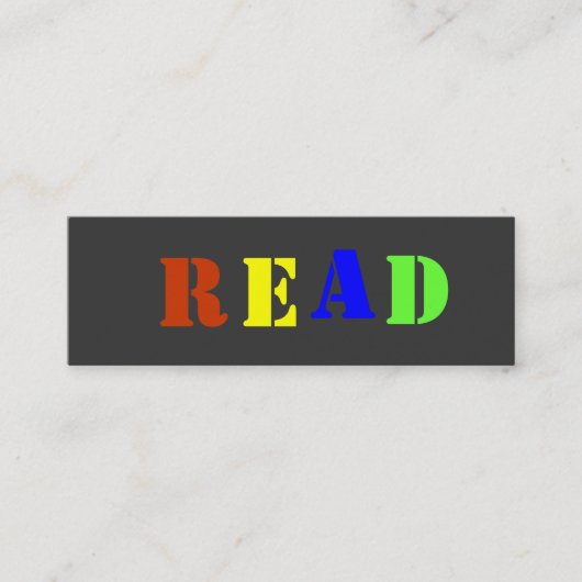 LESEN Sie Lesezeichen, um besonders anzufertigen Mini Visitenkarte (Vorderseite)