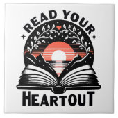 Lesen Sie Lover Lesen Sie Ihren Heft Out Book Nerd Fliese (Vorderseite)