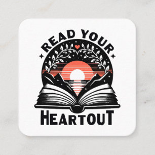 Lesen Sie Lover Lesen Sie Ihren Heft Out Book Nerd Quadratische Visitenkarte