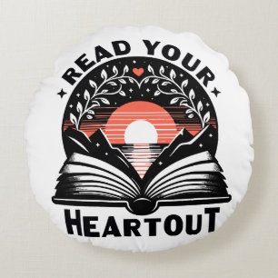 Lesen Sie Lover Lesen Sie Ihren Heft Out Book Nerd Rundes Kissen