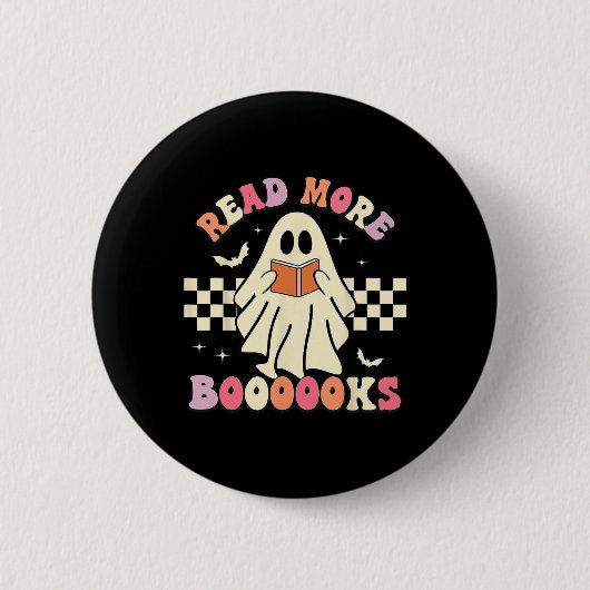 Lesen Sie mehr Booooks Niedlich Ghost Read more Bo Button (Vorderseite)