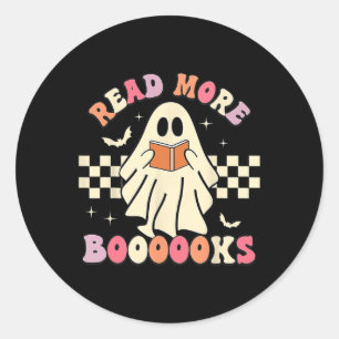 Lesen Sie mehr Booooks Niedlich Ghost Read more Bo Runder Aufkleber