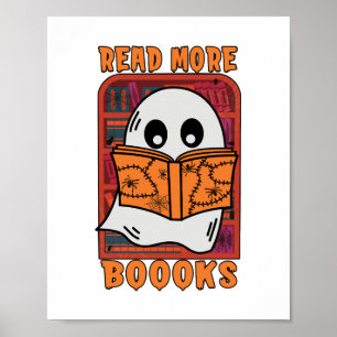 Lesen Sie mehr Bücher Bibliothek Ghost Reading Hal Poster