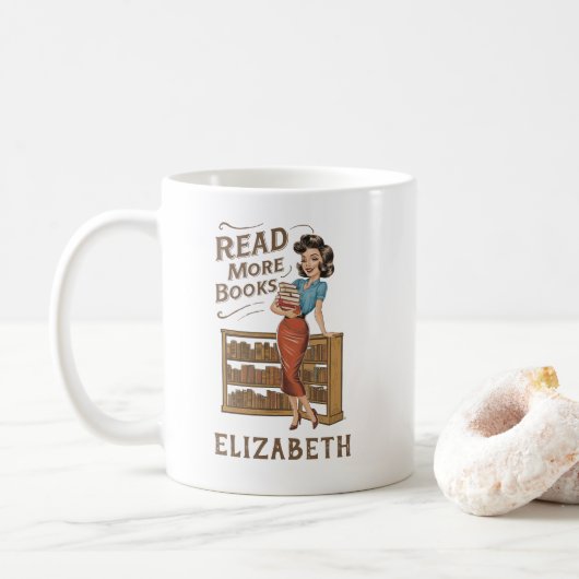 Lesen Sie mehr Bücher Buchungsangebot für lange Ze Kaffeetasse (Mit Donut)