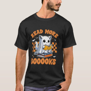 Lesen Sie mehr Bücher Funny Groovy Halloween Cat G T-Shirt