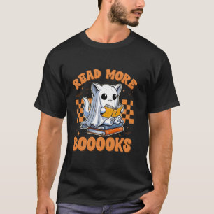 Lesen Sie mehr Bücher Funny Groovy Halloween Cat G T-Shirt