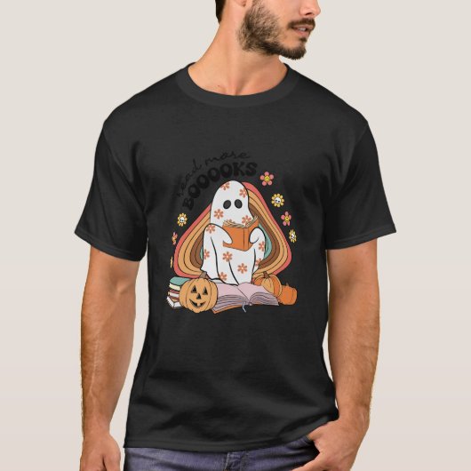 Lesen Sie mehr Bücher Halloween Boooks Ghost Boo T-Shirt (Vorderseite)