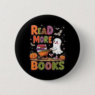 Lesen Sie mehr Bücher Halloween Niedlich Ghost Spo Button