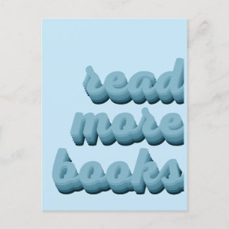 Lesen Sie mehr Bücher in Blue Art Print Postcard Postkarte