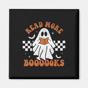 Lesen Sie mehr Bücher Niedlich Ghost Reading Book Magnet