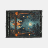 Lesen Sie mehr Bücher Niedliche Spooky Ghost Leses Fleecedecke (Vorderseite (Horizontal))