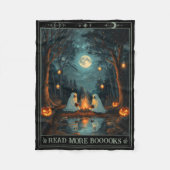 Lesen Sie mehr Bücher Niedliche Spooky Ghost Leses Fleecedecke (Vorderseite)