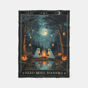 Lesen Sie mehr Bücher Niedliche Spooky Ghost Leses Fleecedecke