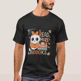 Lesen Sie mehr Bücher Niedlicher Ghost Pumpkin-Büc T-Shirt