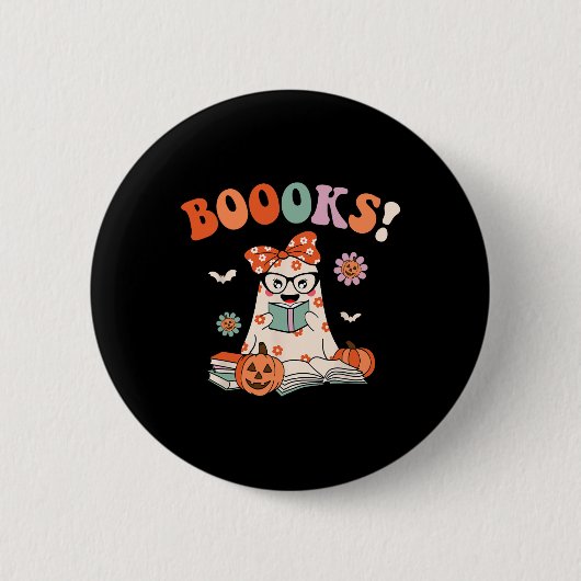 Lesen Sie mehr Bücher Spooker Lehrer Niedlich Hall Button (Vorderseite)