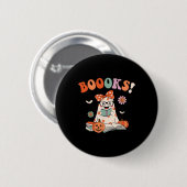 Lesen Sie mehr Bücher Spooker Lehrer Niedlich Hall Button (Vorne & Hinten)