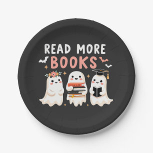 Lesen Sie mehr Bücher Spookween Halloween Ghost Bo Pappteller