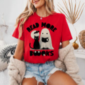 Lesen Sie mehr zu Halloween, Bookworm Ghost Readin T-Shirt