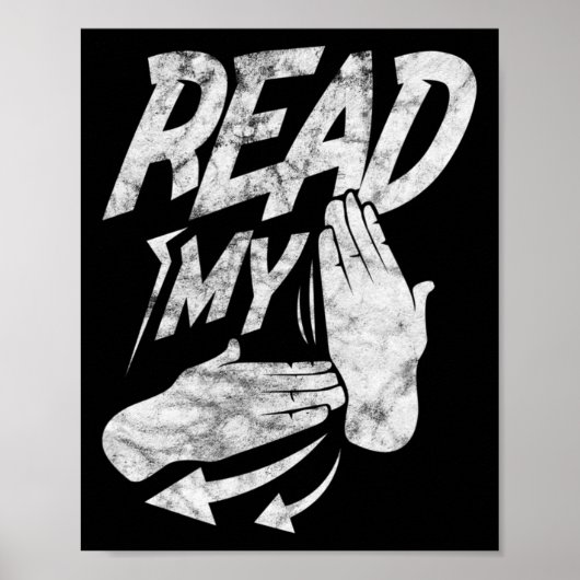 Lesen Sie meine Hand Deaf American Sign Language D Poster (Vorne)