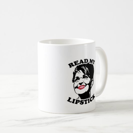 Lesen Sie meinen Lippenstift Kaffeetasse (VorderseiteRechts)