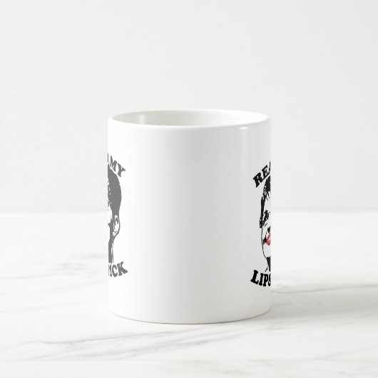 Lesen Sie meinen Lippenstift Kaffeetasse (Mittel)