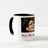 Lesen Sie meinen Lippenstift Tasse (Vorderseite Links)