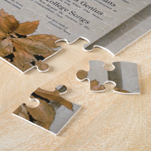 "Lesen Sie New York Times" (Farbelitho) Puzzle (Seite)