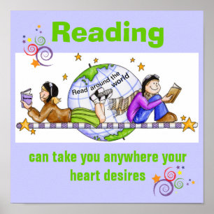 Lesen Sie rund um das World Literacy Poster