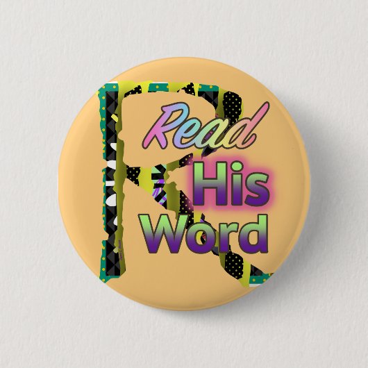 Lesen Sie Sein Wort Rund Button (Vorderseite)