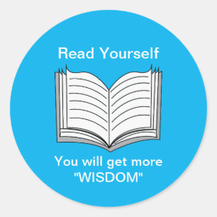 Lesen Sie selbst inspirierendes Zitat Runder Aufkleber