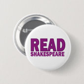 Lesen Sie Shakespeare Button (Vorne & Hinten)