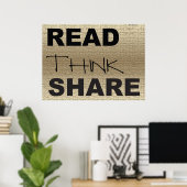 Lesen Sie Think Share Poster (Heimbüro)
