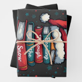 Lesen Sie Thru Schnee Reading Weihnachtslieder Geschenkpapier Set (Beispiel)