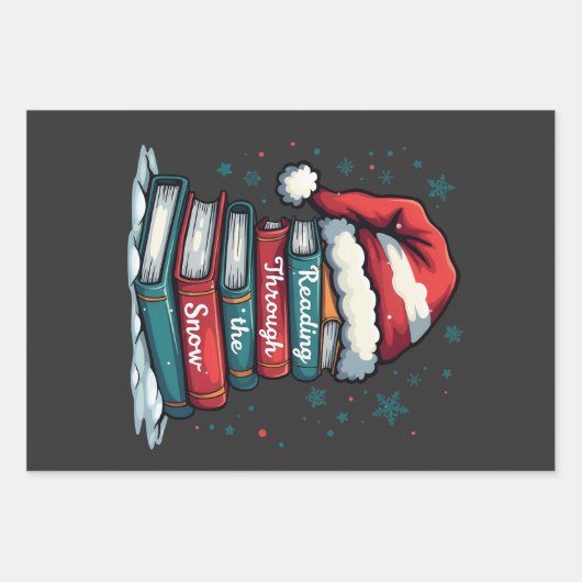Lesen Sie Thru Schnee Reading Weihnachtslieder Geschenkpapier Set (Vorderseite)