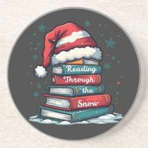 Lesen Sie Thru Schnee Reading Weihnachtslieder Getränkeuntersetzer