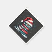 Lesen Sie Thru Schnee Reading Weihnachtslieder Serviette (Ecke)