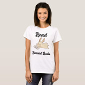 Lesen Sie verbotene Bücher Adable Rabbit T-Shirt (Vorne ganz)