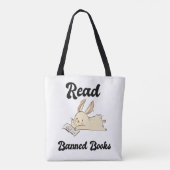 Lesen Sie verbotene Bücher Adable Rabbit Tasche (Rückseite)