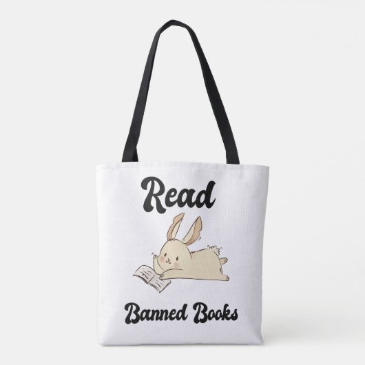 Lesen Sie verbotene Bücher Adable Rabbit Tasche (Rückseite)