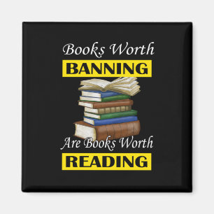 Lesen Sie verbotene Bücher Bibliothekar Buchwurm B Magnet