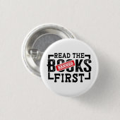 Lesen Sie verbotene Bücher Erste Funny Book Liebha Button (Vorne & Hinten)